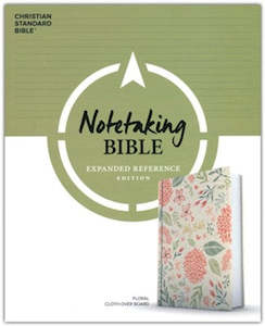 CSB Notetaking Bible Expanded Reference Edition floral cloth over board 9 point type