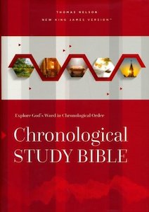 NKJV Chronological Study Bible, Hardcover 9.5 point font