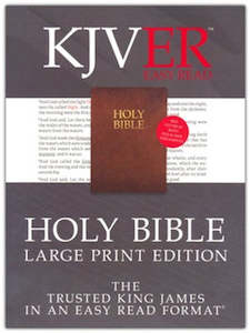 KJVER Large Print Bible acorn bonded leather 12 point font