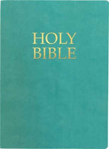 KJVER Large Print Bible coastal blue ultrasoft 12 point font