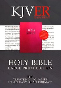 KJVER Large Print Bible berry ultrasoft 12 point font