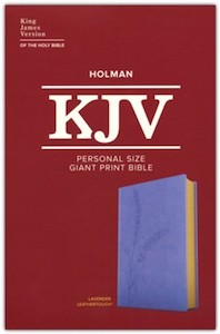 KJV Personal Size Giant Print Bible lavender leathertouch 12 point font