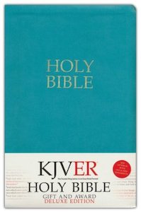 KJVER Gift and Award Bible coastal blue ultrasoft 8 point font