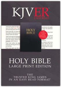 KJVER Large Print Bible black ultrasoft 12 point font