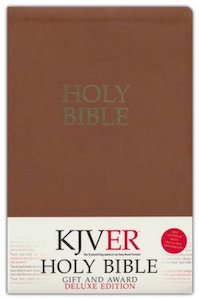 KJVER Gift and Award Bible coffee ultrasoft 8 point font