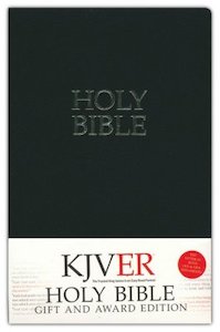 KJVER Gift and Award Bible black ultrasoft 8 point font