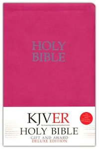 KJVER Gift and Award Bible berry ultrasoft 8 point font