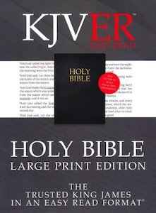 KJVER Large Print Bible black bonded leather 12 point font