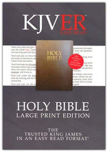 KJVER Large Print Bible coffee ultrasoft 12 point font