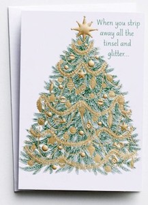 Christmas Cards Tree To Cross - 5 Panel Card - Box of 18