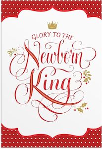 Glory to the New Born King - 18 Inspirational Christmas Cards with Envelopes, NIV