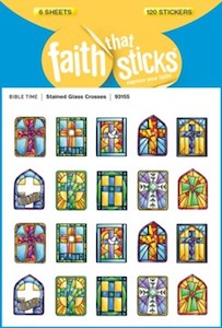 Stained Glass Crosses, Faith that Sticks. Six sheets, 20 stickers per sheet; 120…