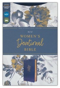 NIV Women's Devotional Bible Navy Leathersoft, Navy, Comfort Print 9 point font