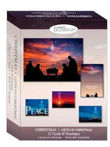 Christmas Card Box - 12 Cards & Envelopes (Shared Blessings)