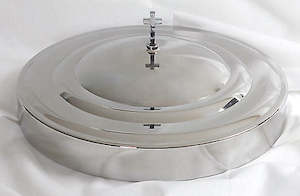 Communion Tray and Disc cover silver