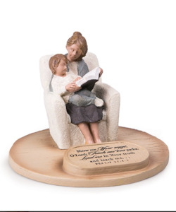 Devoted Mom with Son Cast Stone Sculpture