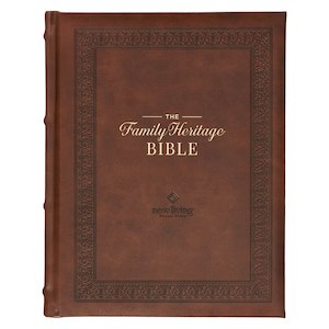 NLT Family Heritage Bible Brown Faux Leather  12.5 point font