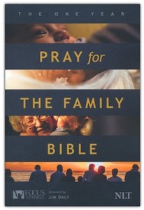 NLT One Year Pray for the Family Bible softcover 9.25 font