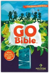 NLT Go Bible for Kids teal ocean leatherlike 9.5 point text Ages 7+ - NEW TITLE …