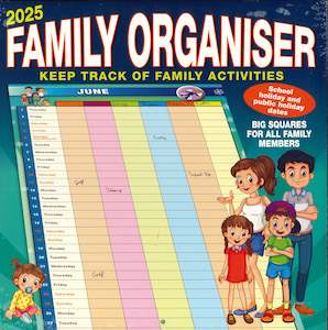 2025 Family Organiser Calendar - Keep Track of Family Activities