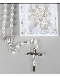 Rosary - White - Boxed