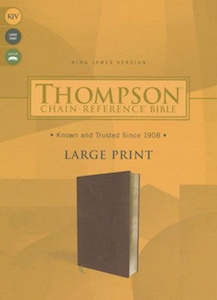 KJV Thompson Chain-Reference Bible Large Print Brown Leathersoft, Brown, Red Let…