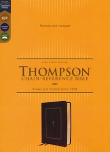 KJV Thompson Chain-Reference Bible burgundy soft leather-look 9.5 point font