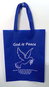 God is Peace Red Tote Bag - 2 Thessalonians 3:16