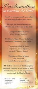 Proclamation to Overcome the Devil - Derek Prince Proclamation Card