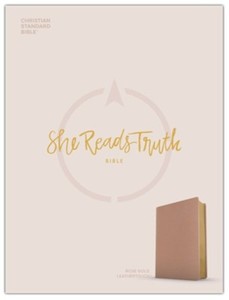 CSB She Reads Truth Bible Rose Gold LeatherTouch 8.5 point font