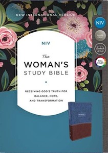 NIV The Woman's Study Bible Full-Colour Blue/Brown Leathersoft 10.5 point font