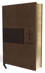 NIV Premium Gift Bible brown leathersoft 7.7-point print size