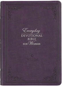 NLT Everyday Devotional Bible for Women Framed Purple Faux Leather 10 point font