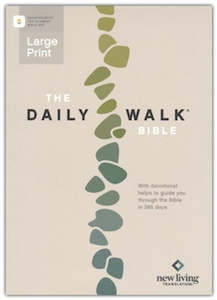 NLT Daily Walk Bible Large Print softcover 10.25 point font