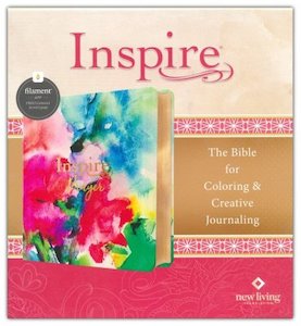 Bibles: NLT Inspire PRAYER Bible Joyful Colours with Gold Foil Accents 8.65 point font