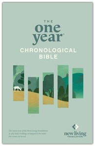 NLT One Year Chronological Bible softcover 9.5 pont font