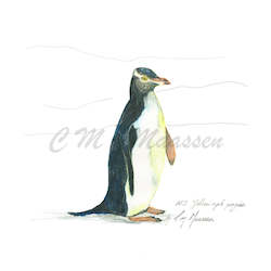 Creative art: Yellow Eyed Penguin Print A4 / A3