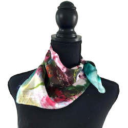 Pink Roses Silk Scarf