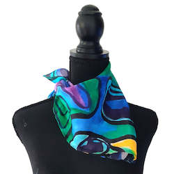 Paua` Abstract Silk Scarf