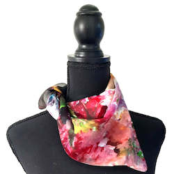 Creative art: Hydrangea Gold Silk Scarf.