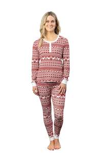 Women's Luxe Fair Isle Christmas Long Johns