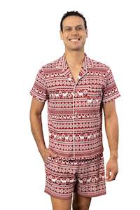 Men's Luxe Jersey Cotton Fair Isle Christmas Pyjamas