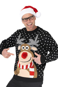 Men's 3D Rudolph Christmas Jumper