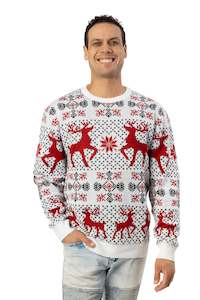 Men's White Xmas Christmas Jumper