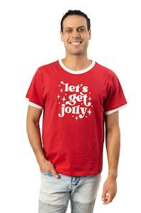 Christmas T-Shirt: Men's Lets Get Jolly Christmas T-Shirt