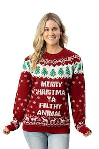 Women's Filthy Animal Christmas Jumper