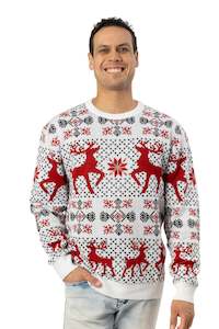 Mens Christmas Jumpers: Men's White Xmas Christmas Jumper