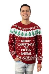 Men's Filthy Animal Christmas Jumper