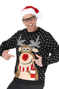 Men's 3D Rudolph Christmas Jumper