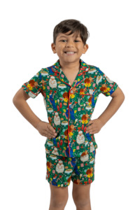 Childrens Christmas Pjs: Children's Luxe Bamboo Kiwiana Christmas Pyjamas